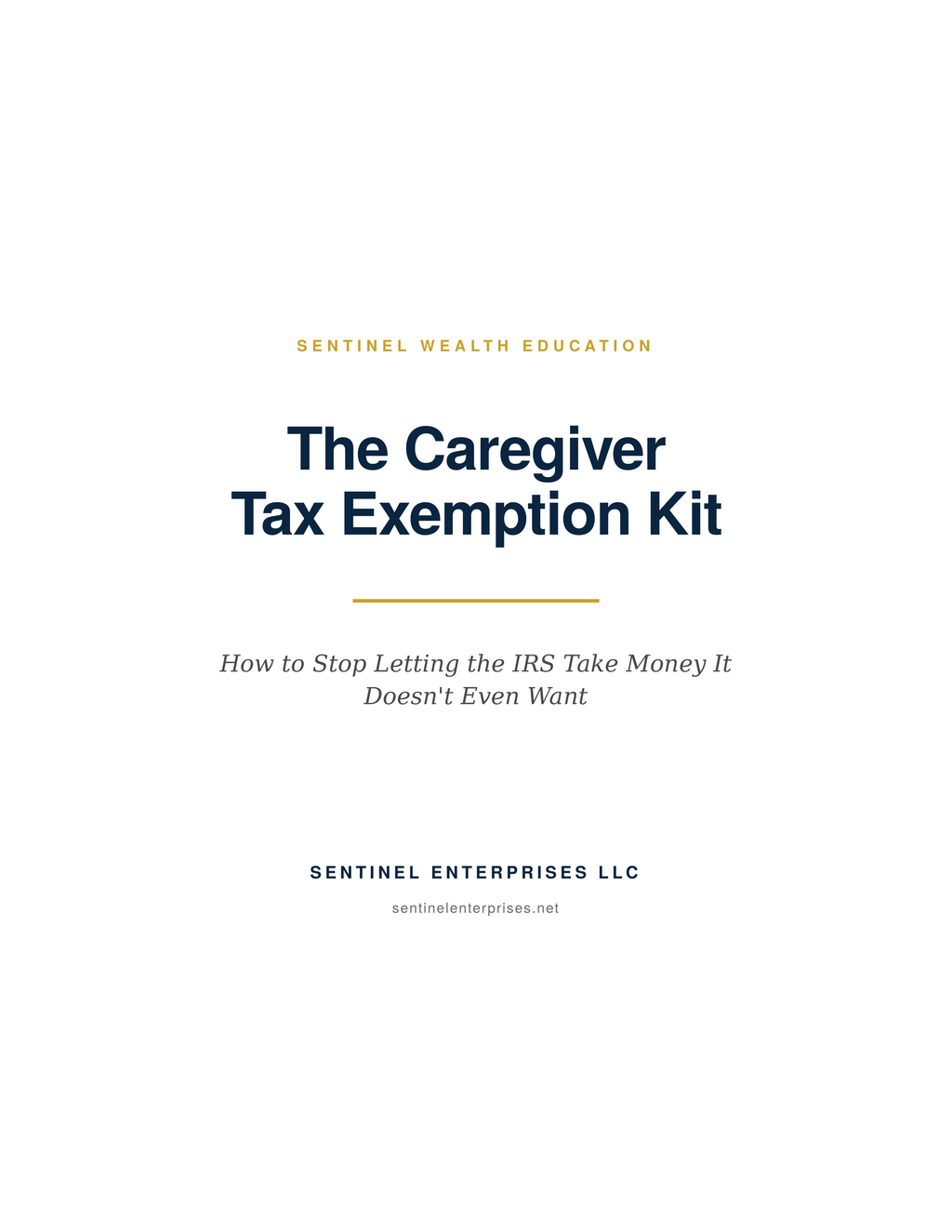 The Caregiver Tax Exemption Kit
