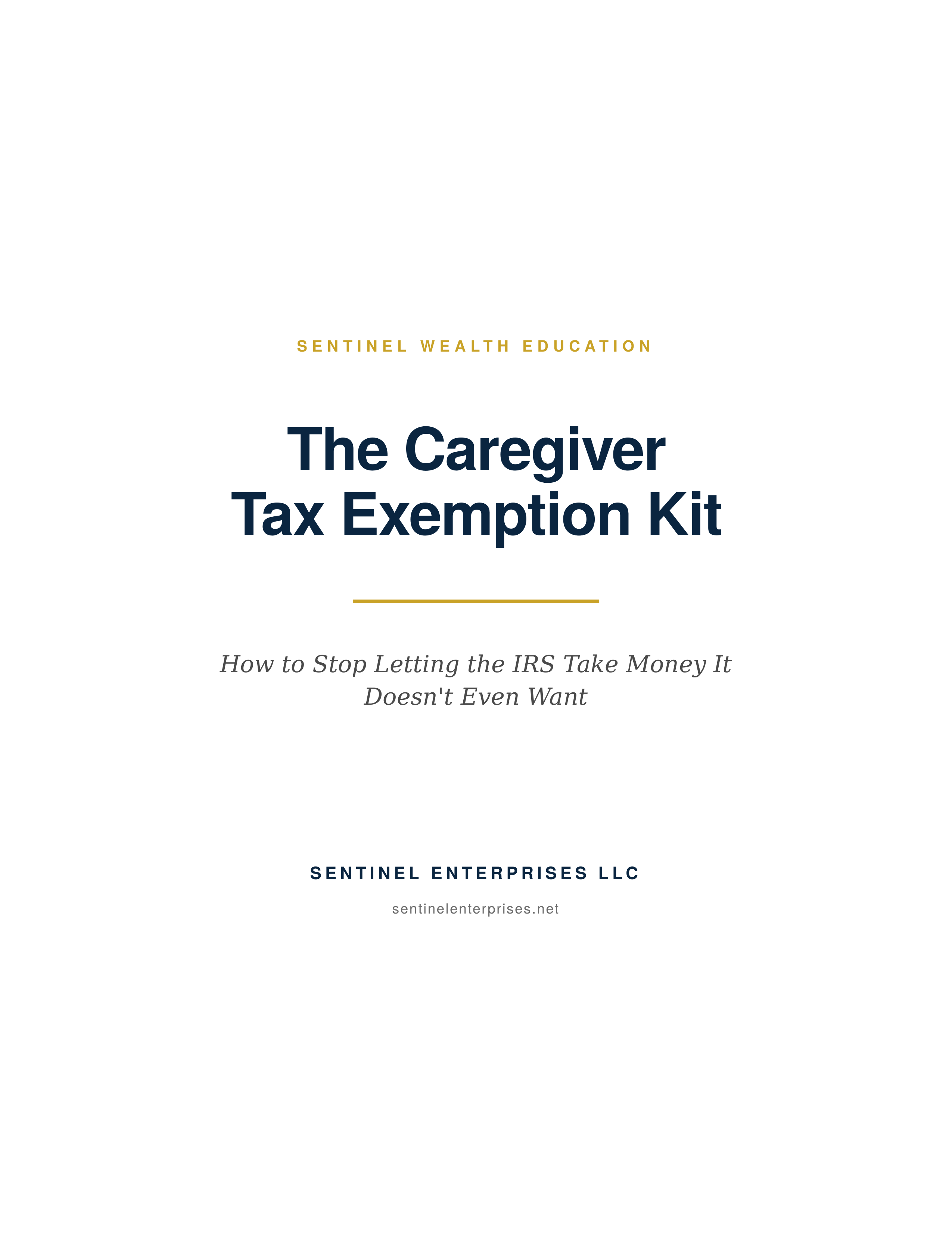 The Caregiver Tax Exemption Kit